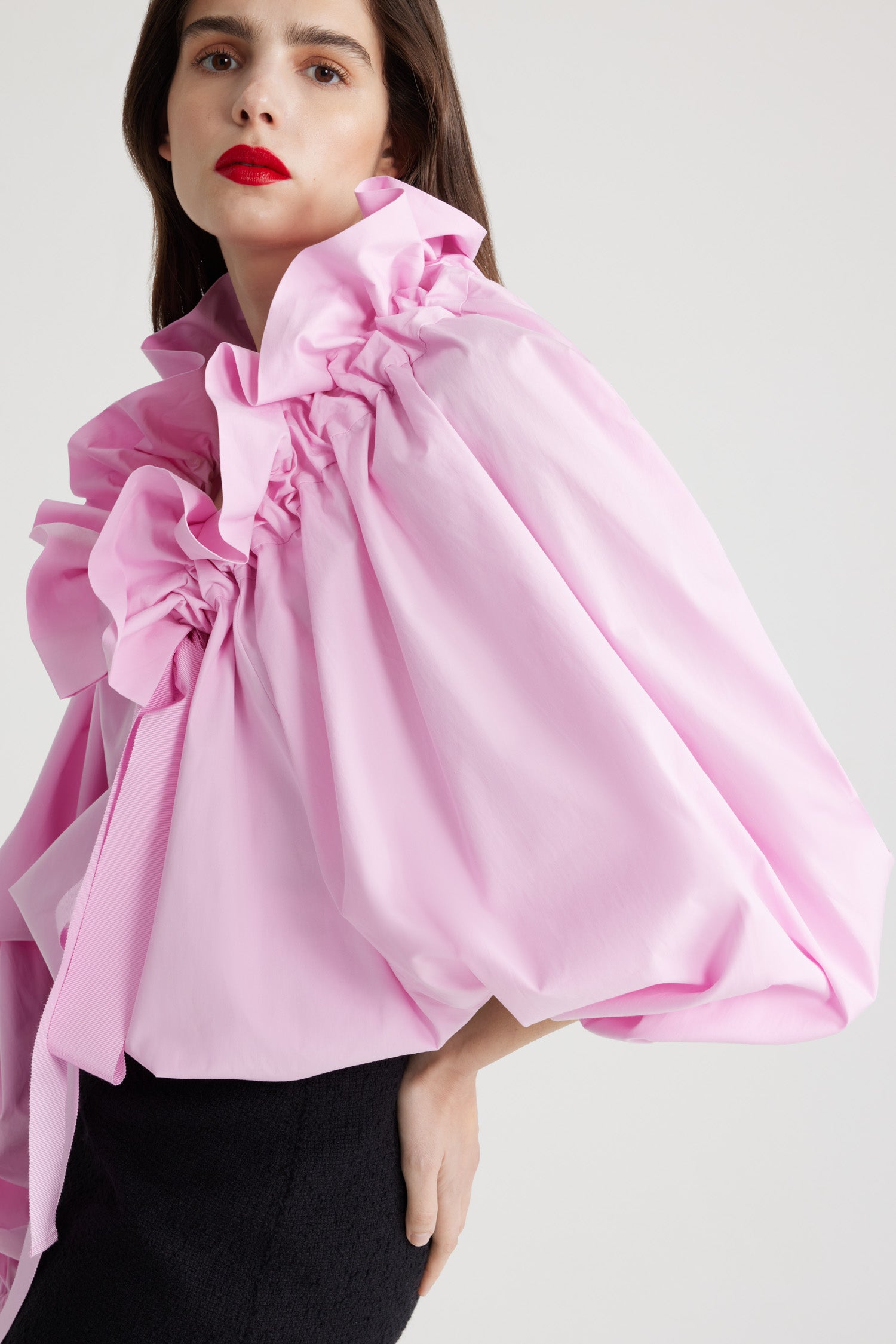 Patou TO0170017425P top noué rose coton bio