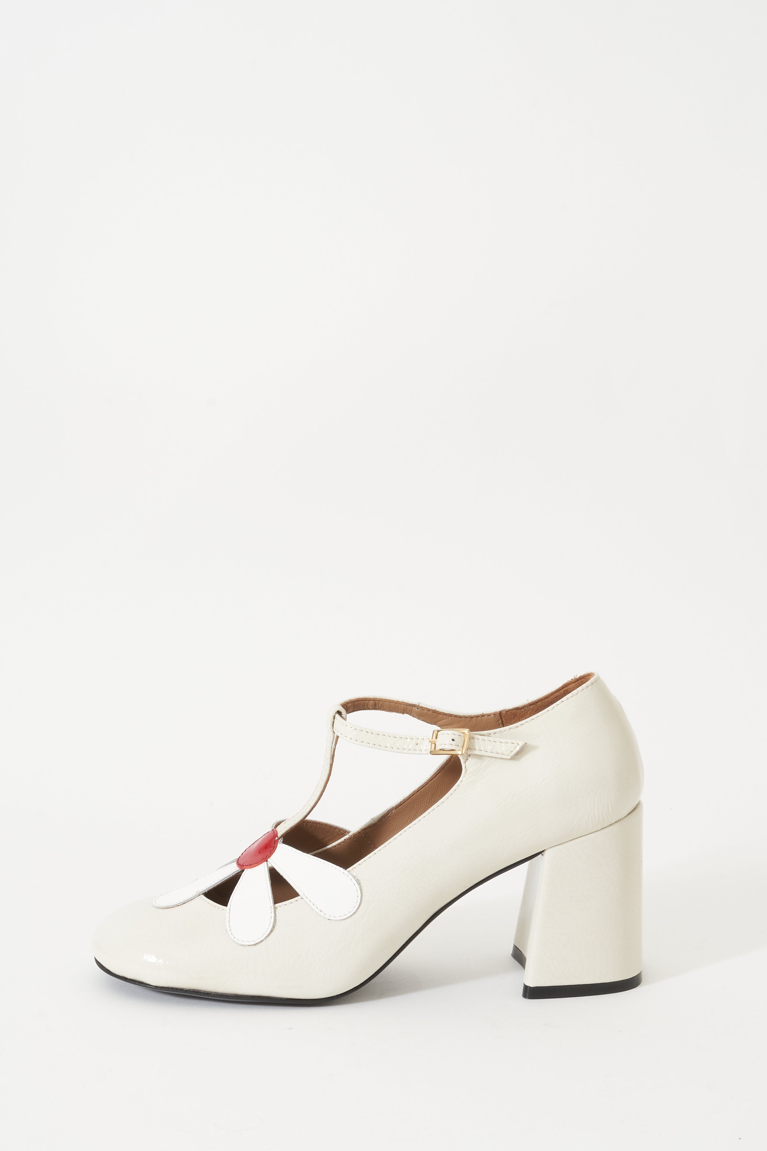 Paul & Joe Daisy babies cuir vernis marine 8cm