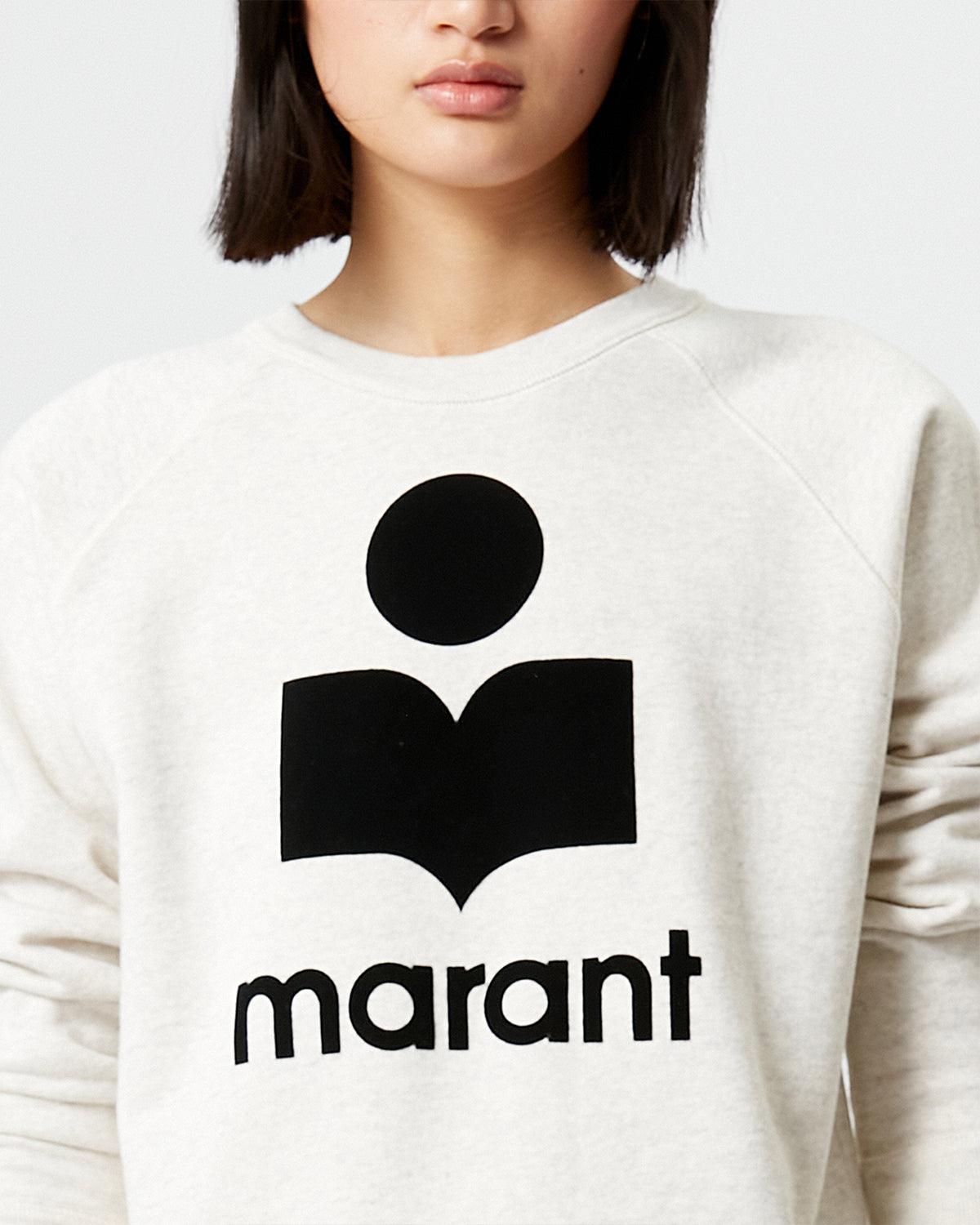 Isabel Marant Milly sweatshirt écru coton manches longues