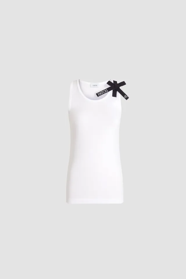 Patou SP071 débardeur coton bio Blanc Marine
