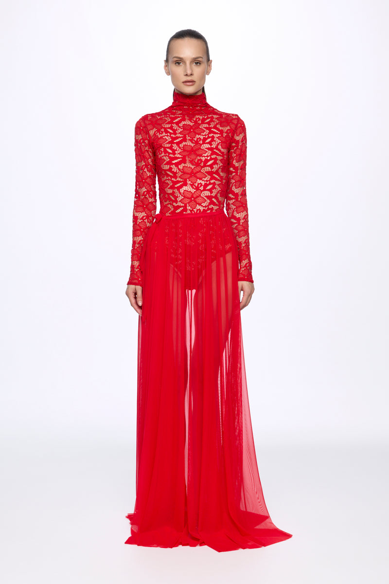 ATU Body Couture Two-Piece Ensemble body jupe rouge taille S