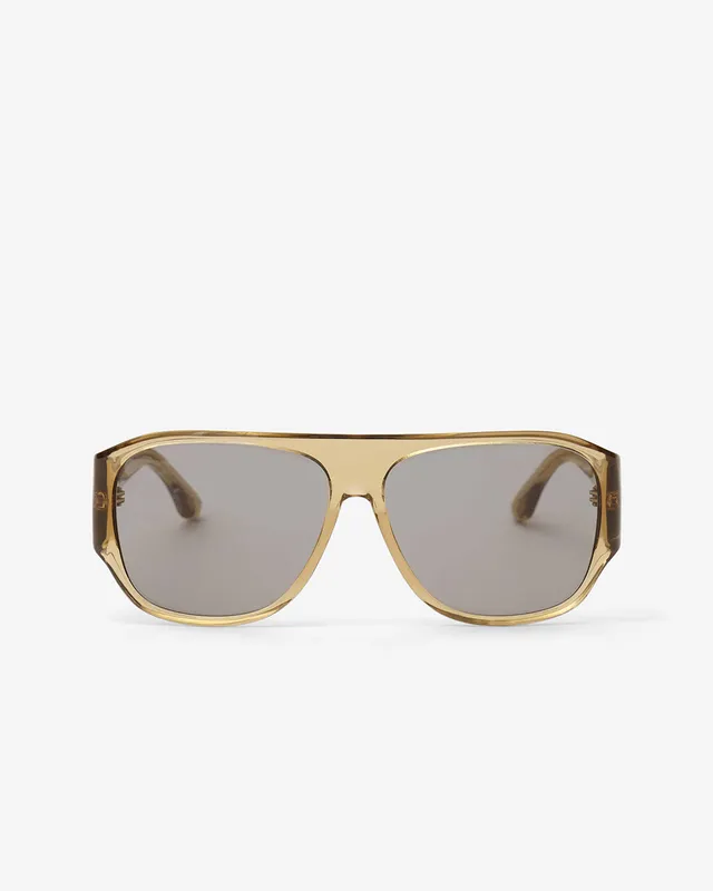Isabel Marant Mikala lunettes de soleil ocre gris masque