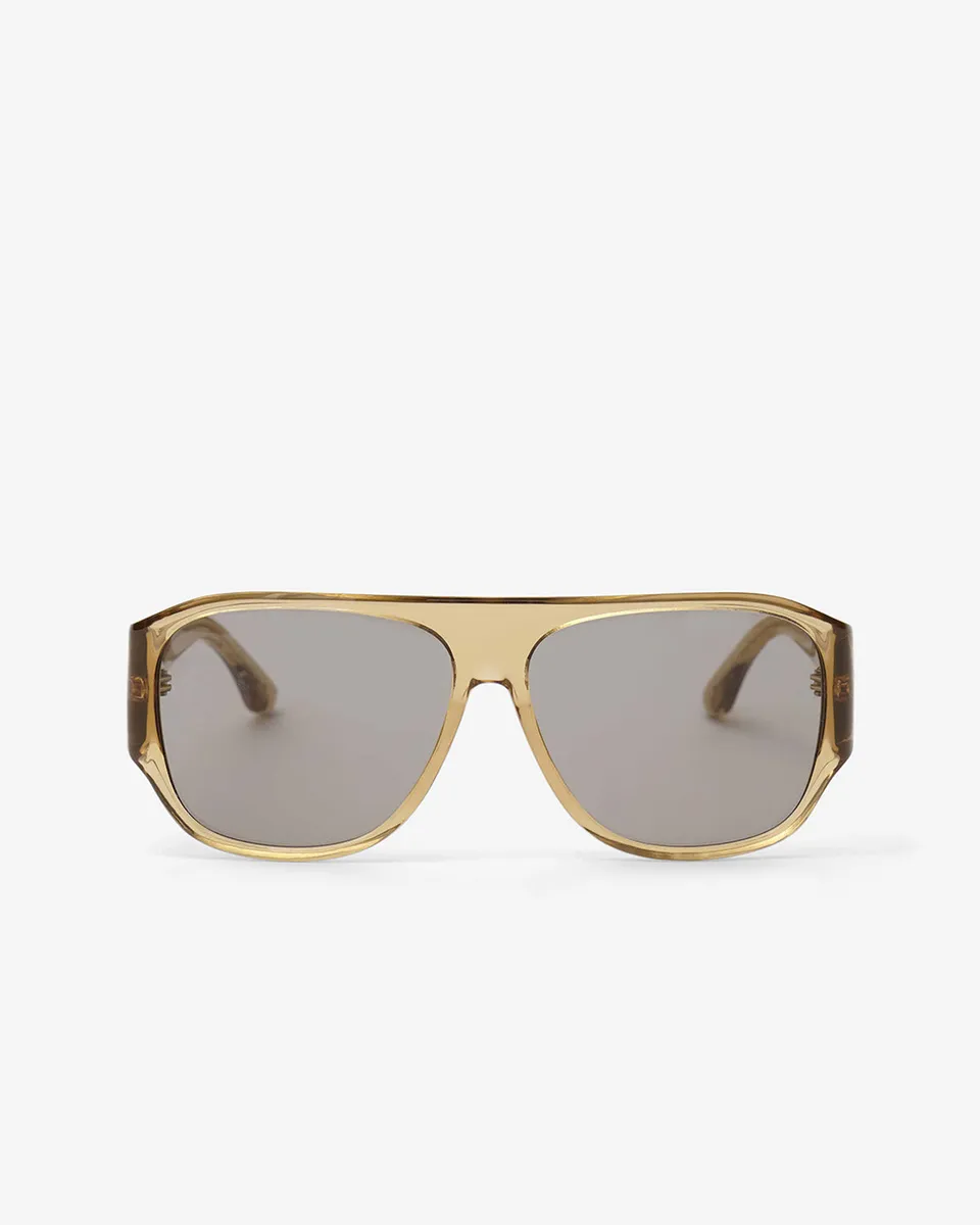 Isabel Marant Mikala lunettes de soleil ocre gris masque