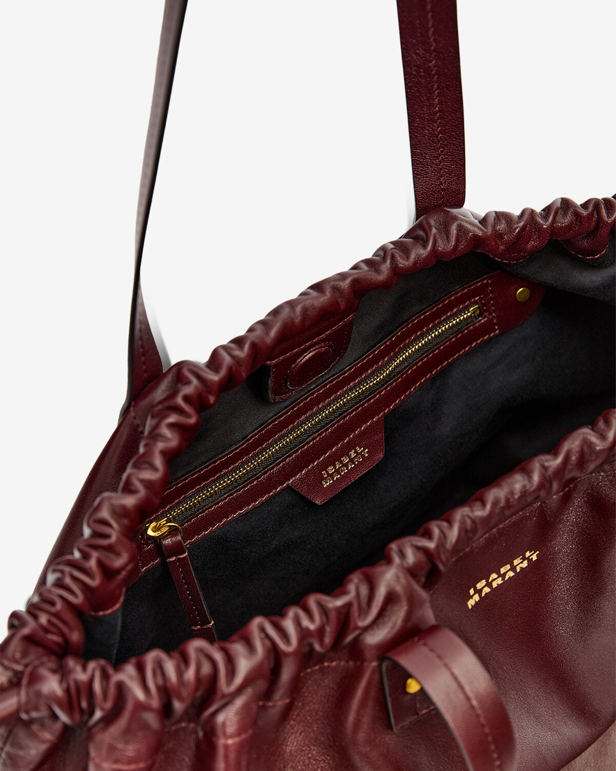 Isabel Marant Silven cabas cuir bordeaux 40x30 cm