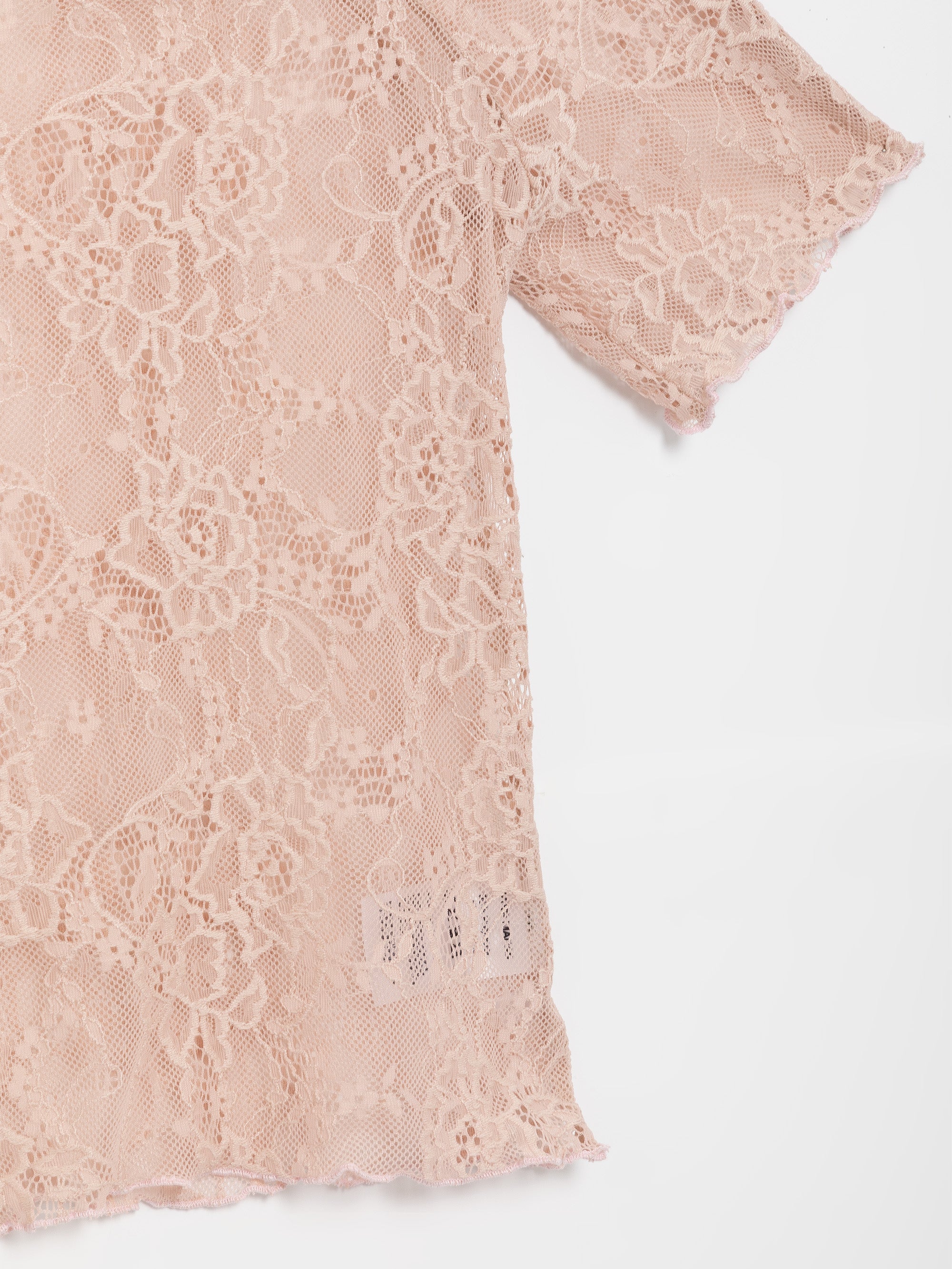 Ester Manas Pink Floral Lace Top dentelle Floral Pink