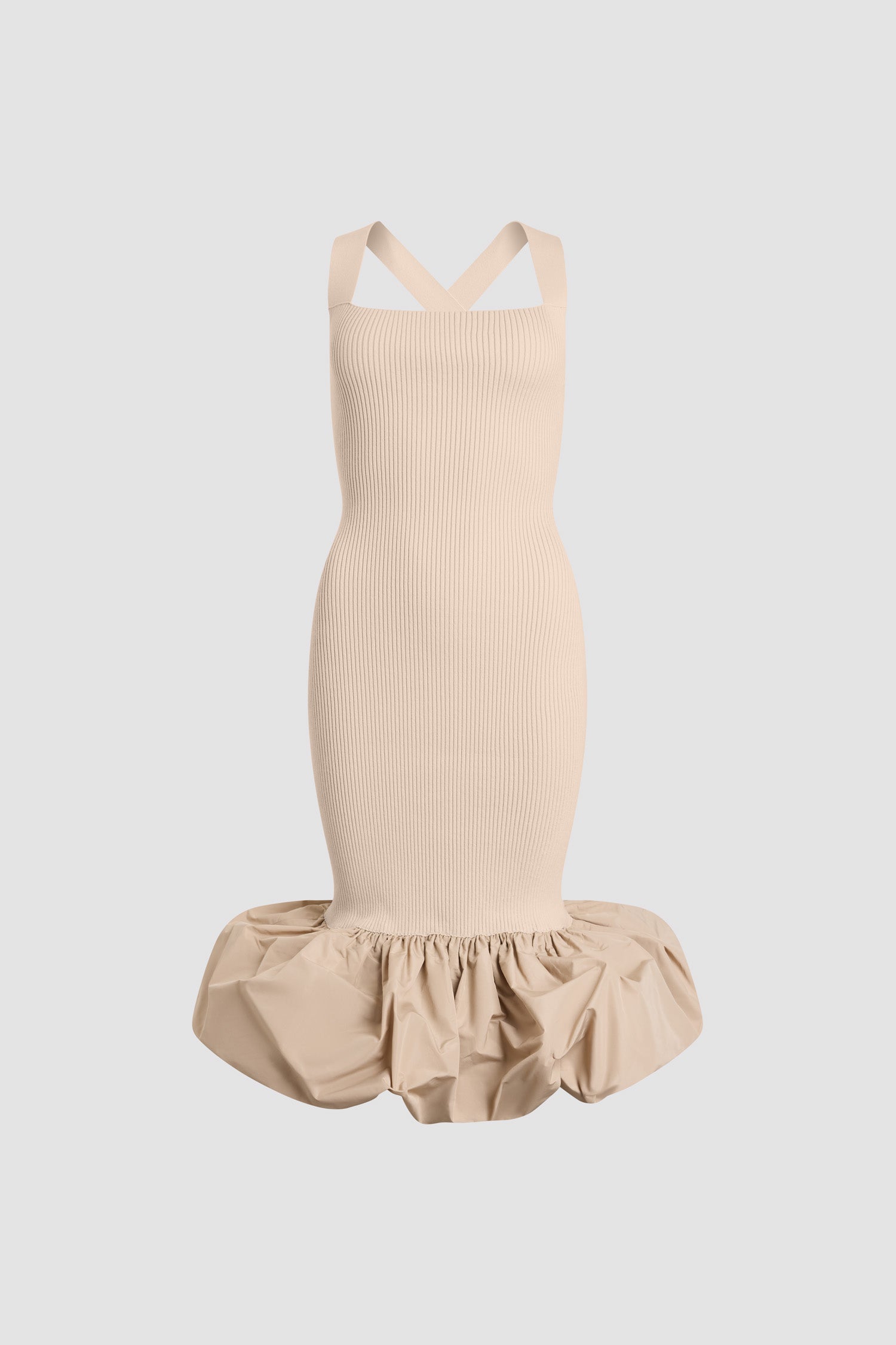 Patou KN322 robe longue coton Dune bretelles croisées