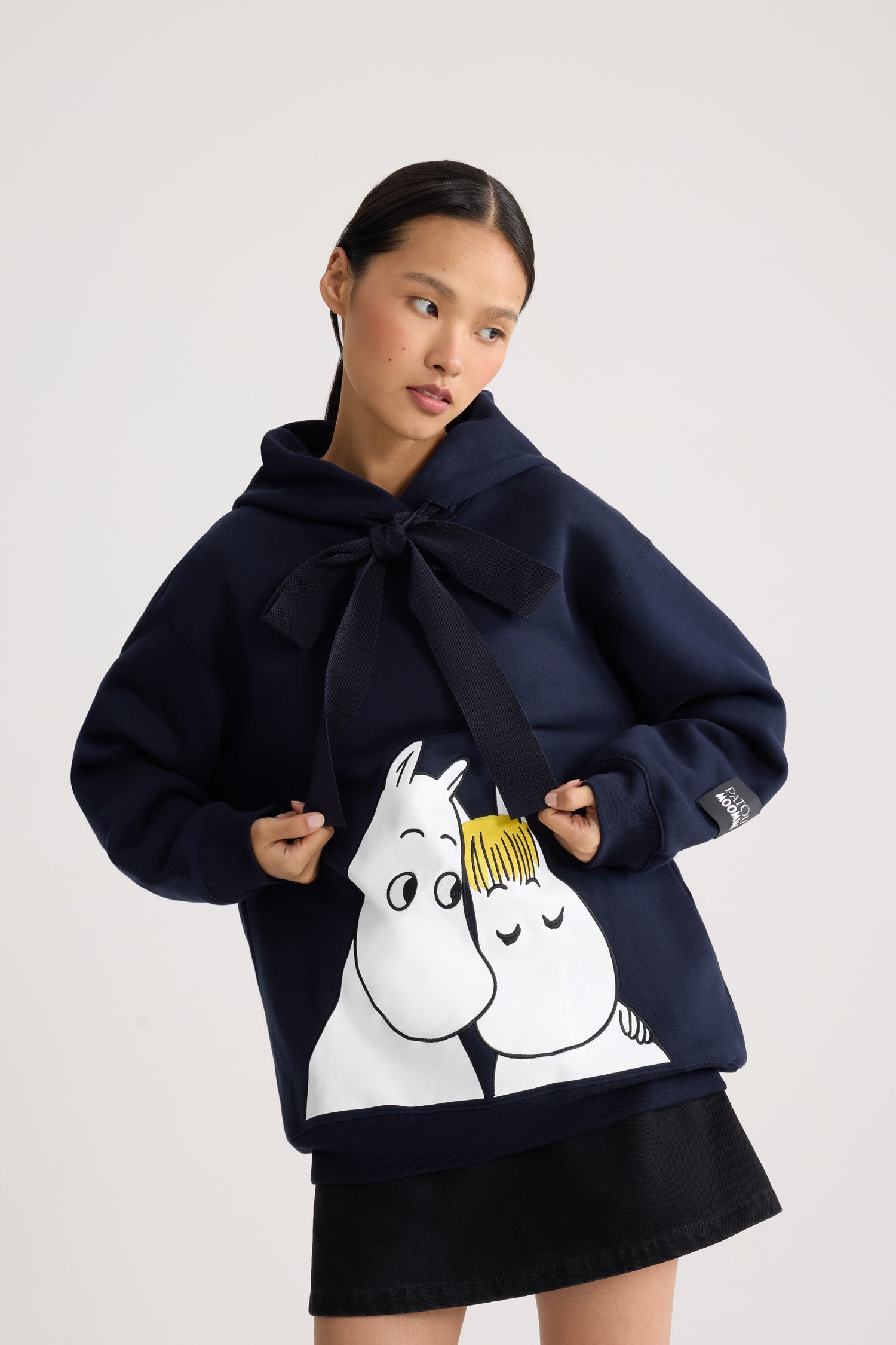 Patou x Moomin JE207 hoodie coton bio bleu Moomin Navy