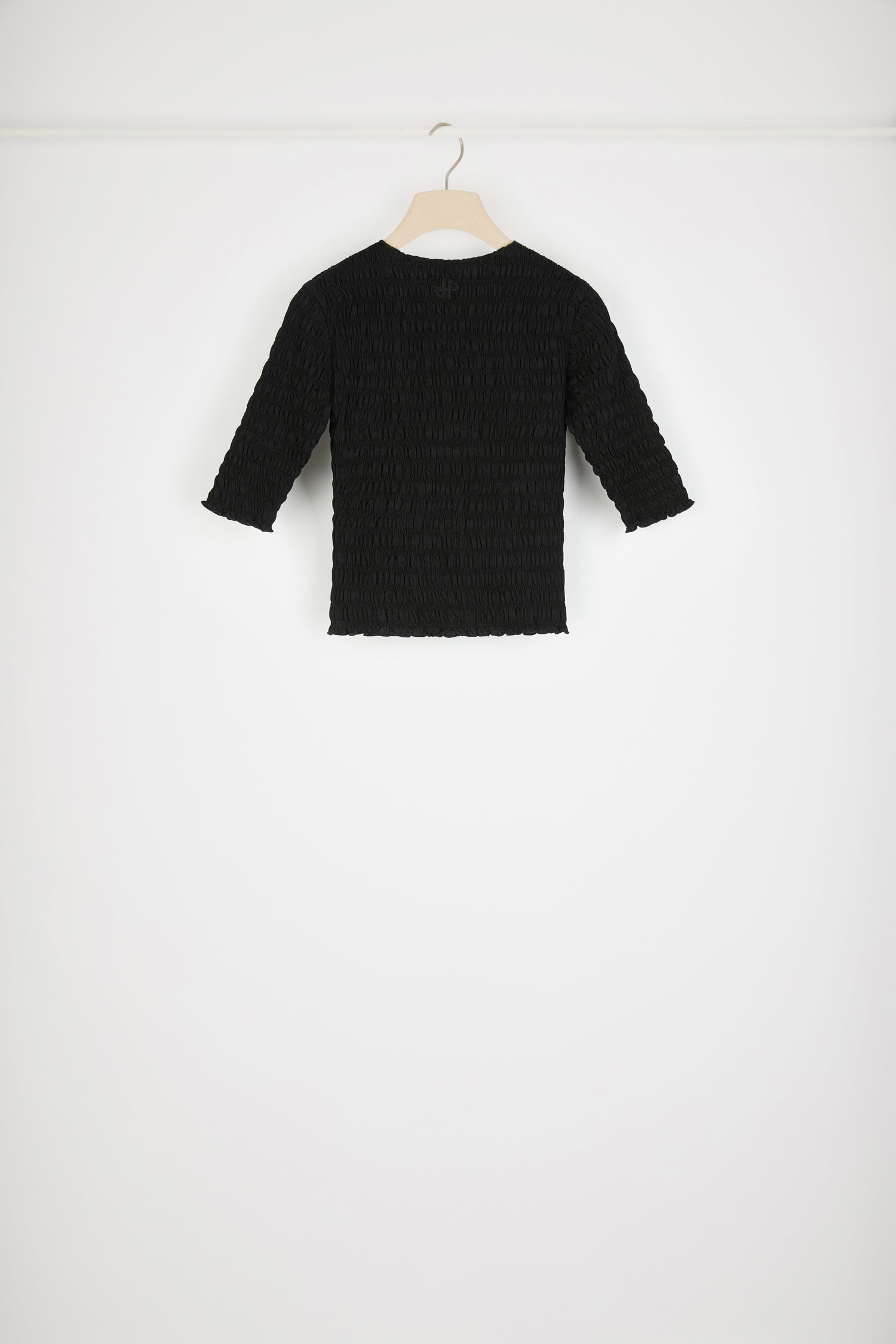 Patou Tops JE065 top smocké noir XS coton bio