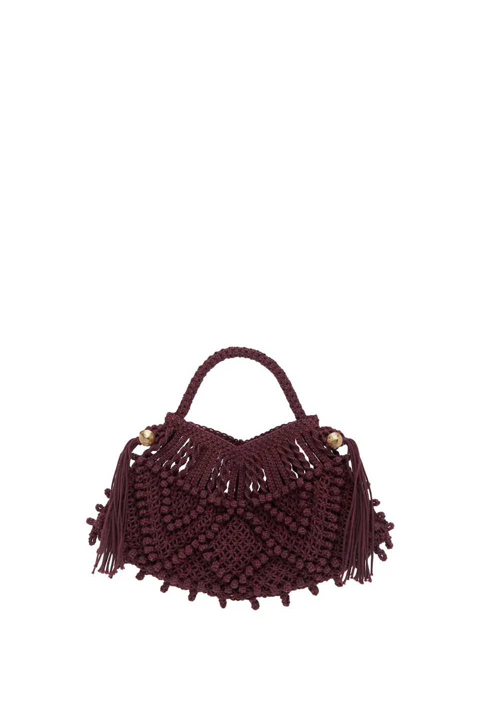 Alemaïs Macrame Crescent Bag sac macramé bordeaux taille unique