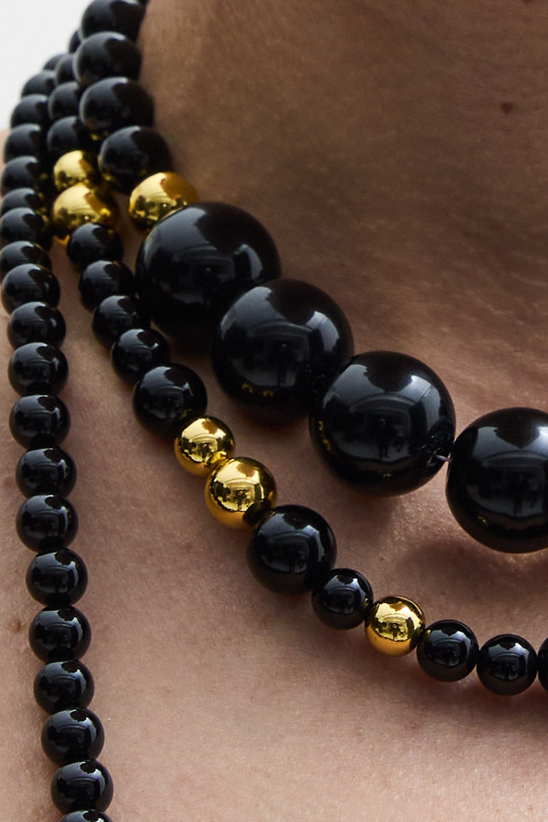 ATU Body Couture Tops and Jackets Onyx and gold beaded necklace collier U