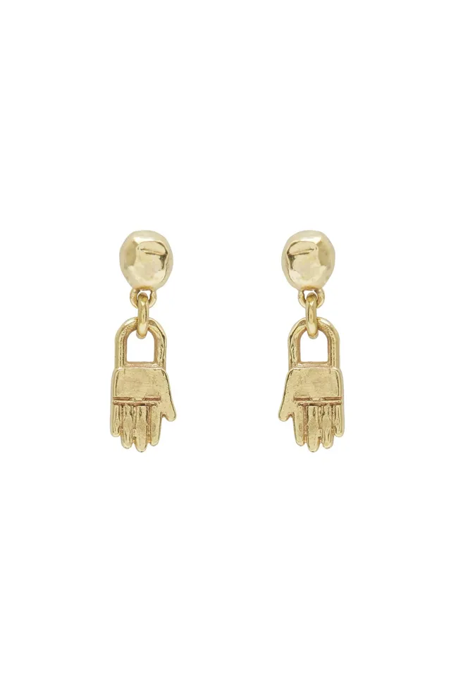 Alemaïs Le Jardin Mini Hand Drop Studs boucles d'oreilles laiton taille unique