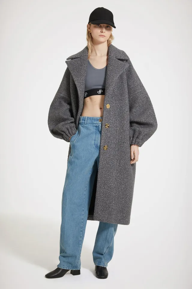 Patou Coats H23CO0180154959A manteau anthracite 34-42