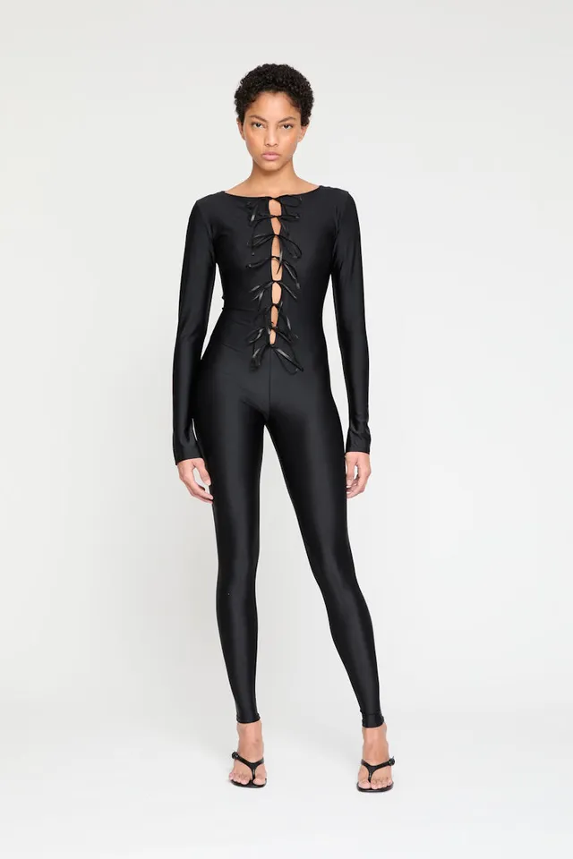 ATU Body Couture Bowknotted combinaison noire nœuds