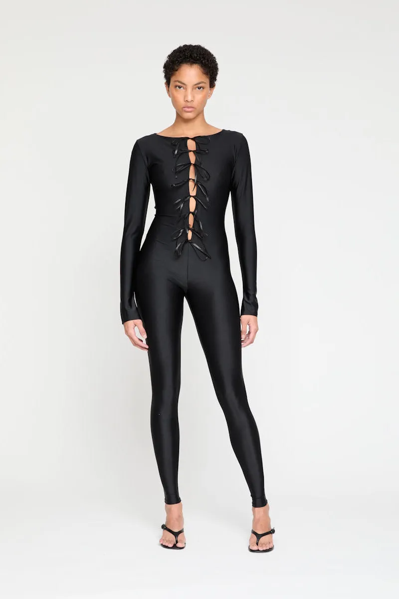 ATU Body Couture Bowknotted combinaison noire nœuds