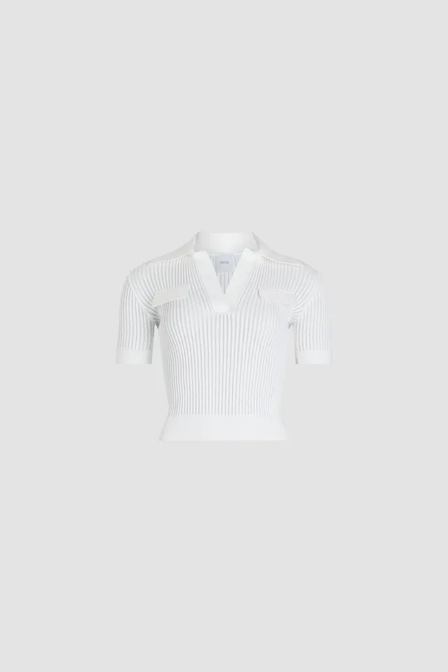 Patou Knitwear Top P25KN2298084001W Blanc Coton