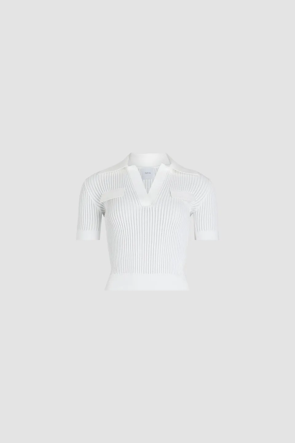 Patou Knitwear Top P25KN2298084001W Blanc Coton