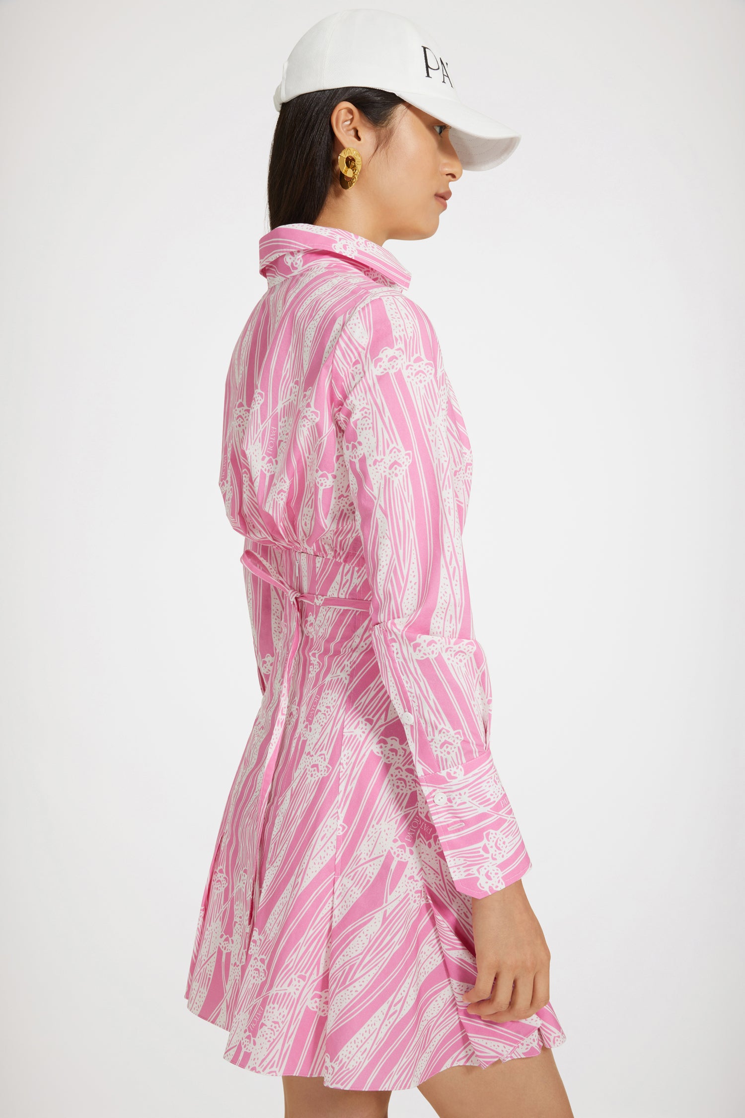 Patou P23DR10601195054 robe chemise rose imprimé
