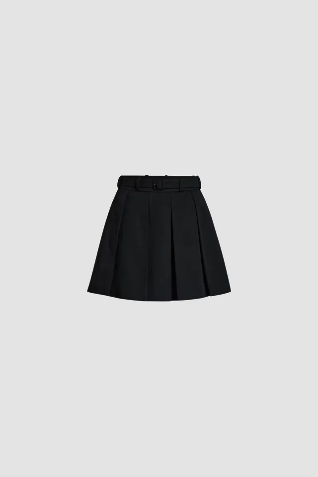 Patou jupe mini plissée SK071 coton bio noire