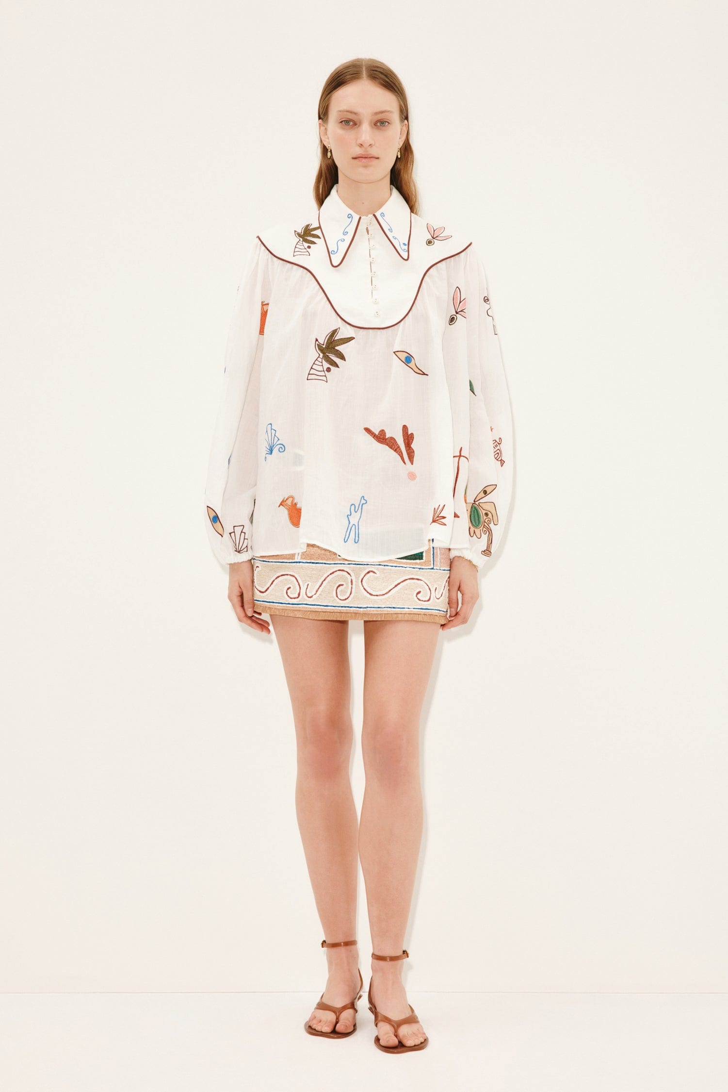 Alemaïs Tops Mina Embroidered Blouse blouse brodée taille 8