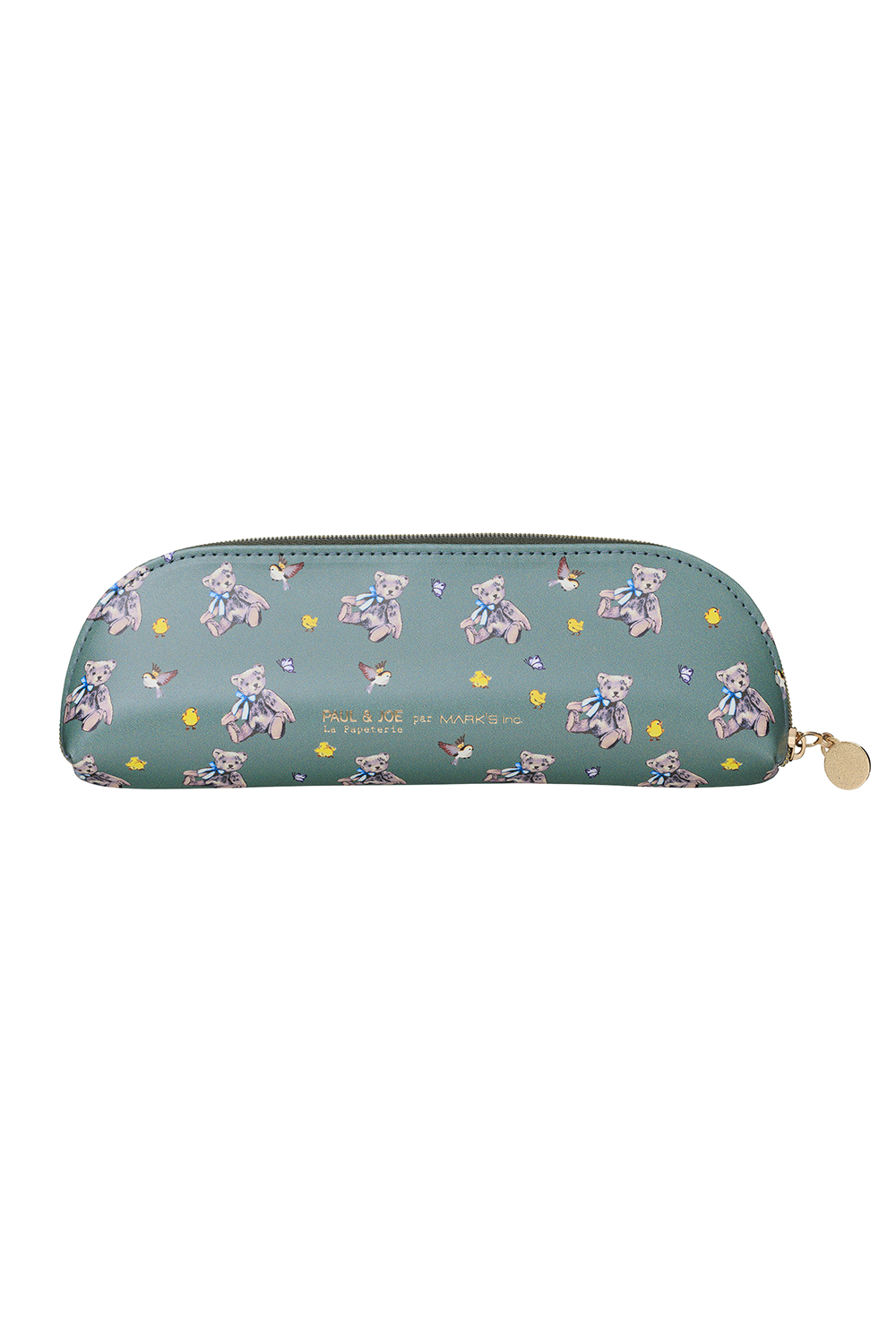 PAUL & JOE Maroquinerie Petite trousse verte oursons cuir