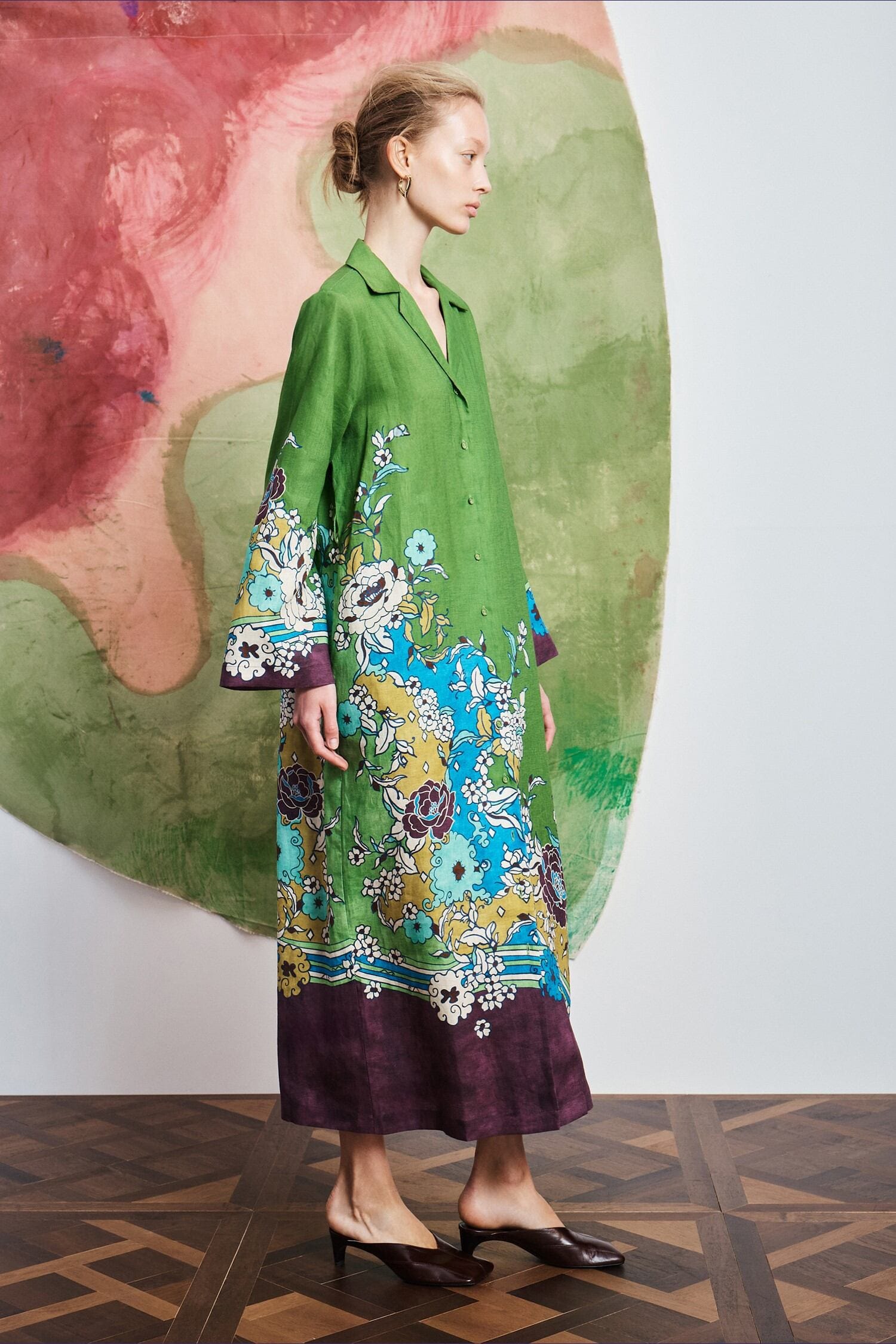 Alemaïs Nanci Shirtdress robe chemise lin floral