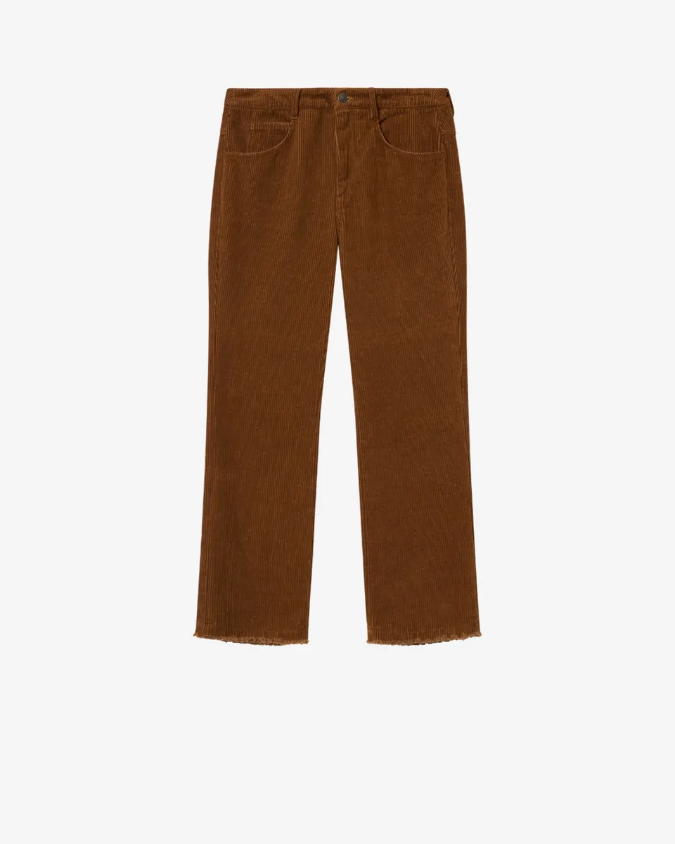 Isabel Marant Ruthie pantalon velours caramel droit 7/8
