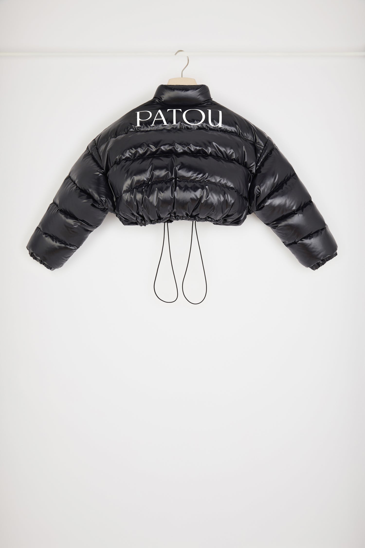 Patou OU012 Doudoune Courte Noire Logo Dos