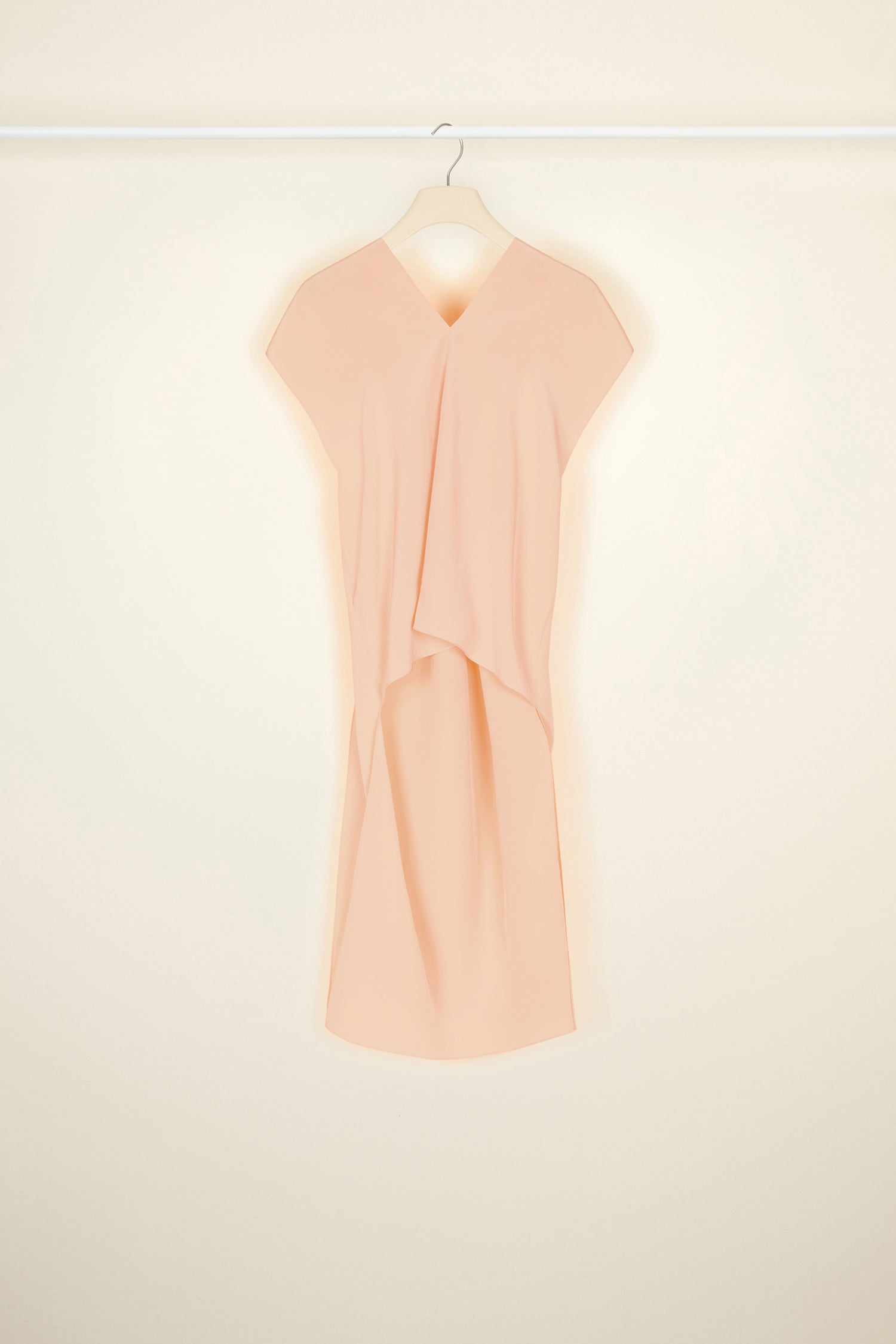 Patou E20TO014 top en soie corail asymétrique