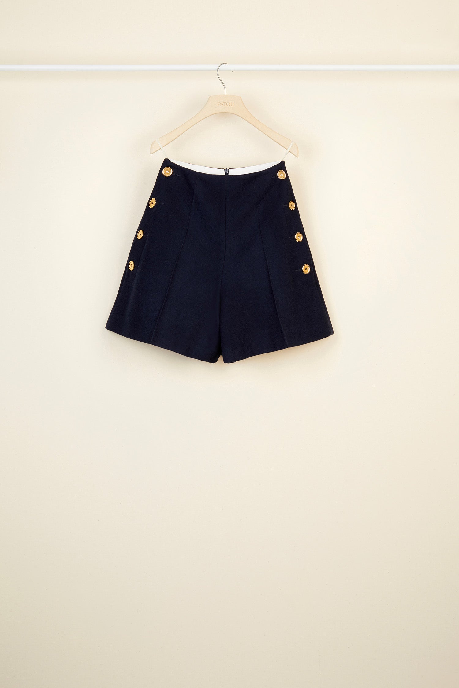 Patou TR004 short tailleur marine 34-44 cachemire