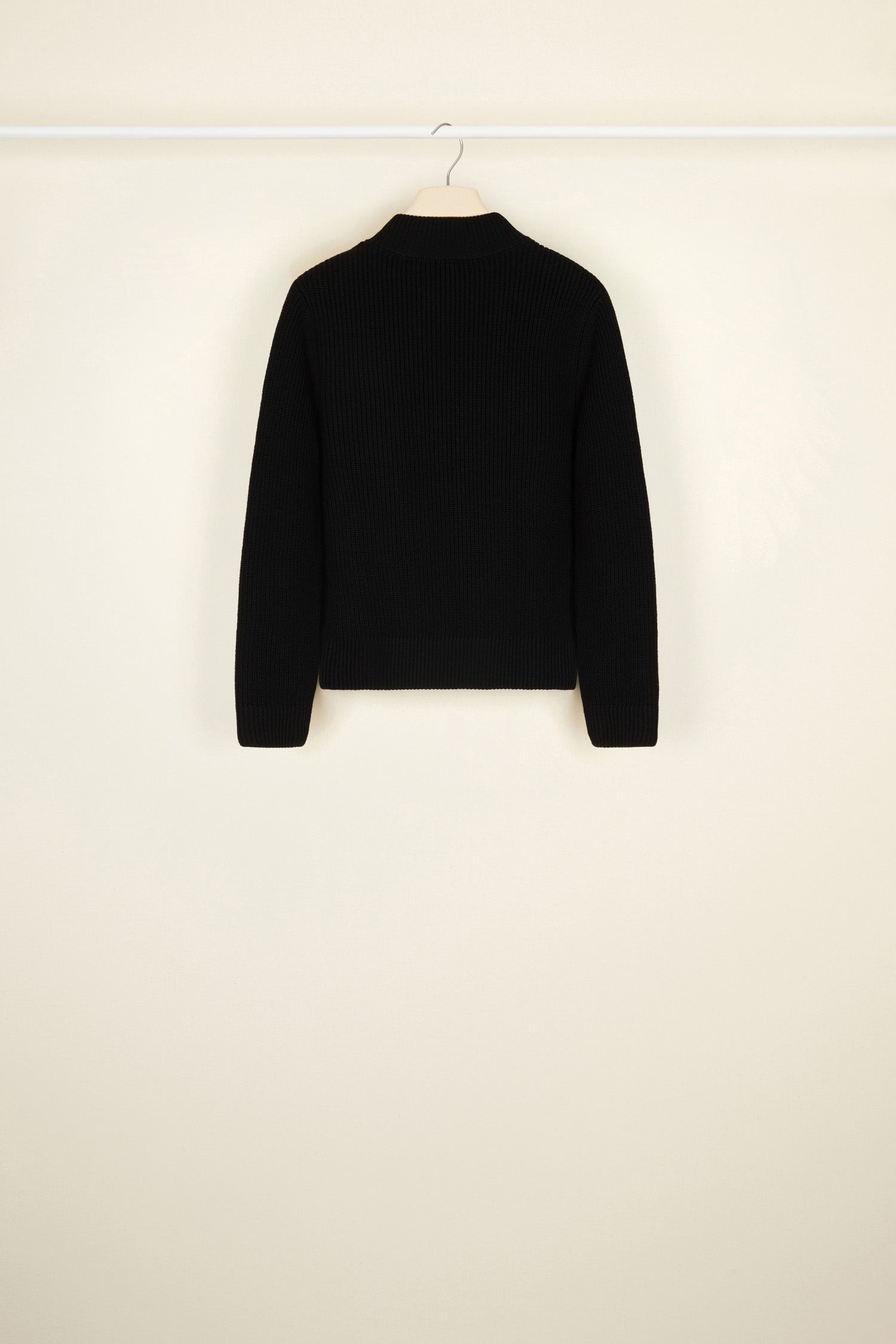 Patou KN048 pull marinière laine noire