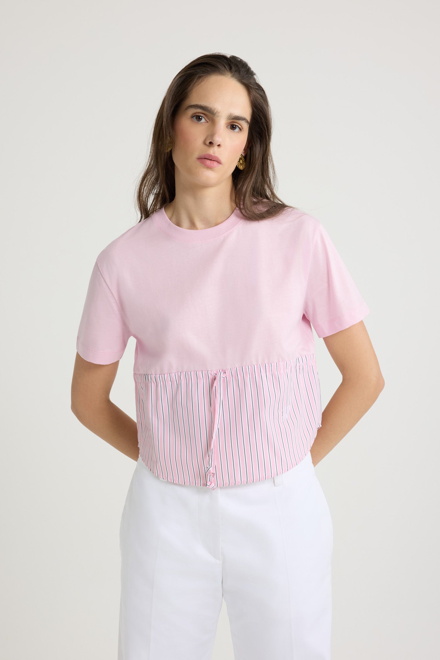 Patou Hybrid JE138 t-shirt coton rose Primrose