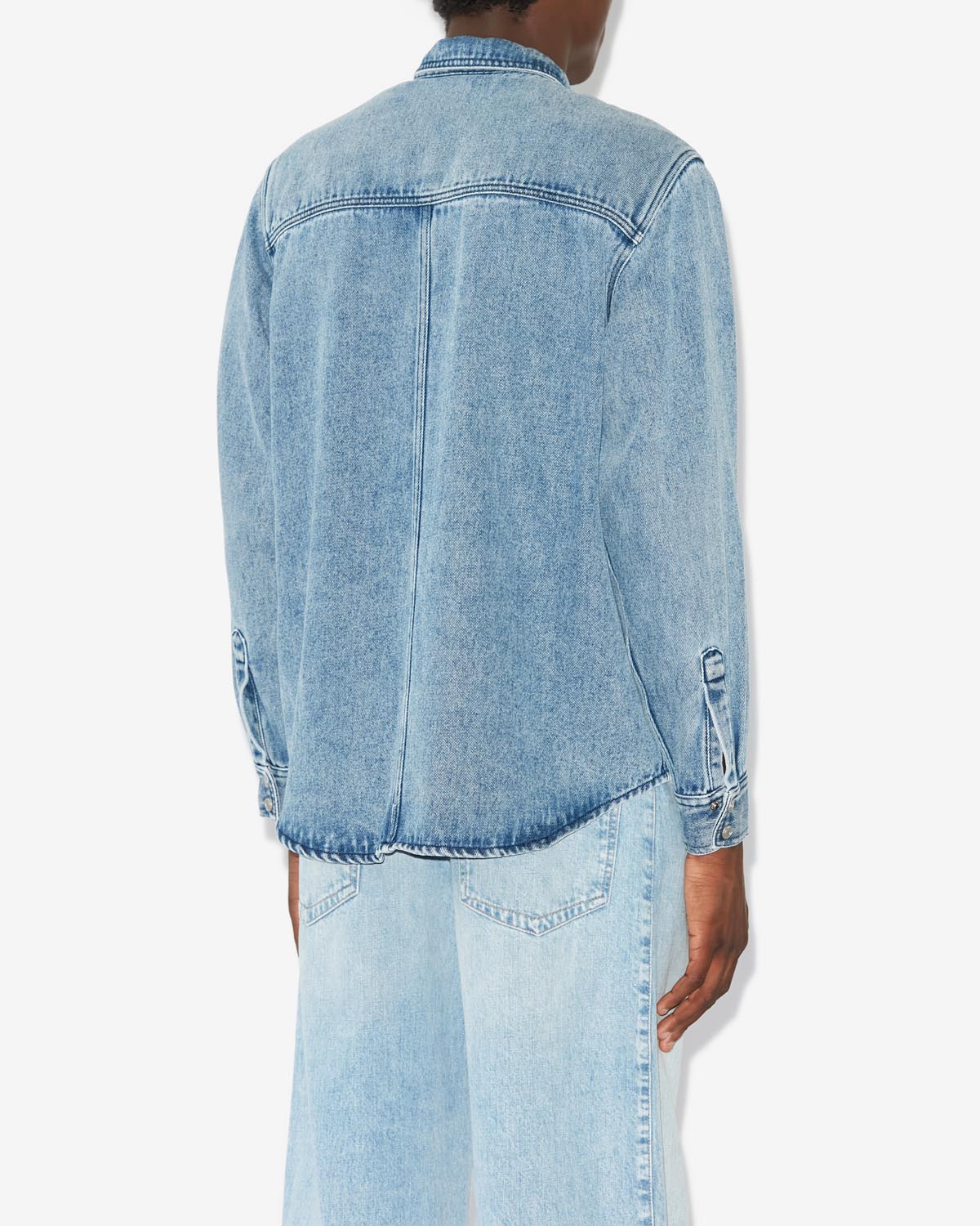 Isabel Marant Taily chemise bleu clair denim fluide