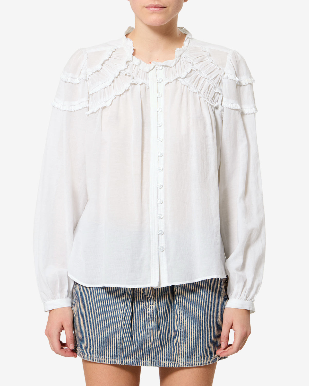 Isabel Marant Christa blouse blanche voile coton