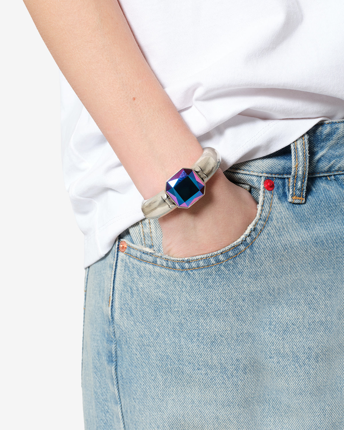 Isabel Marant Luce bracelet manchette bleu électrique