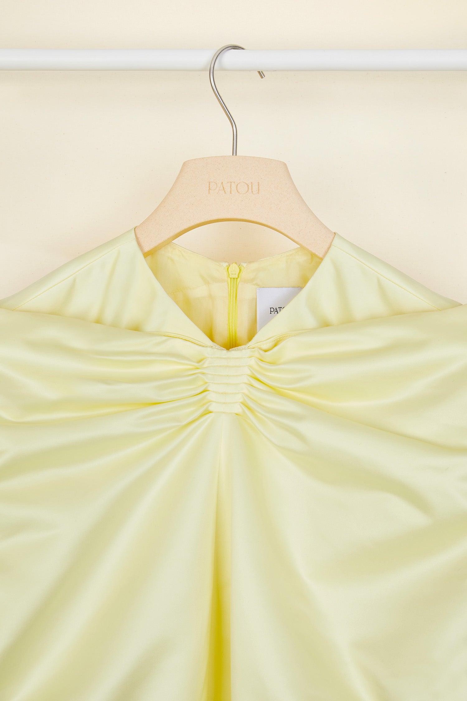 Patou Dresses H20DR0250010202Y robe jaune noeud satin