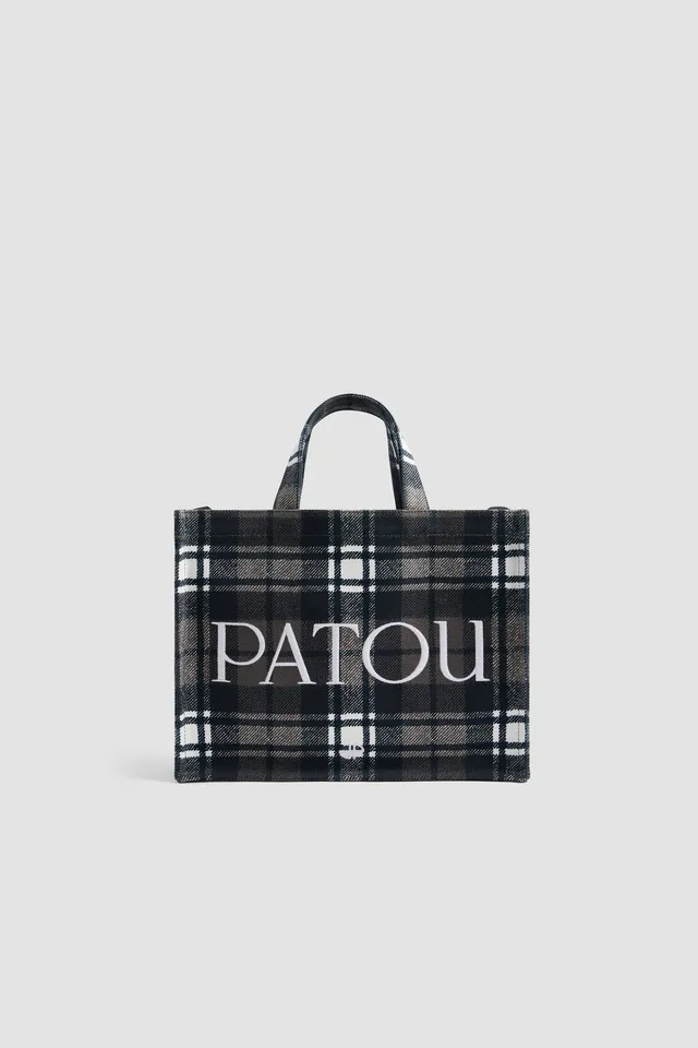 Patou sac tote AC088 toile tartan vert