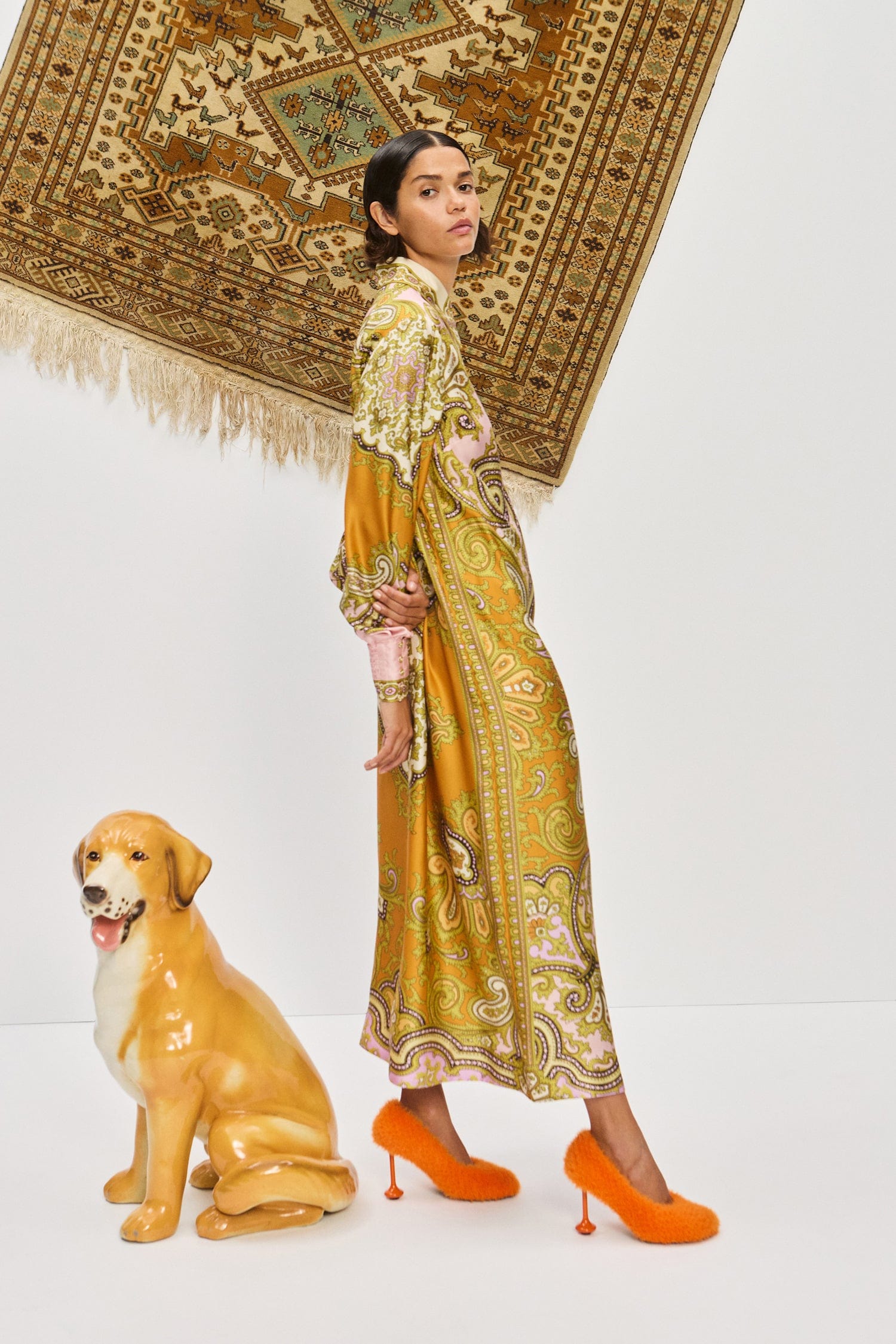 Alemäis Clemenza Silk Shirtdress robe chemise midi soie
