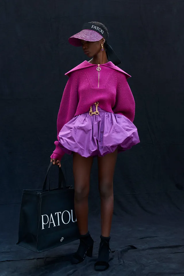 Patou P22SK0290011479A jupe mini Anemone faille recyclée