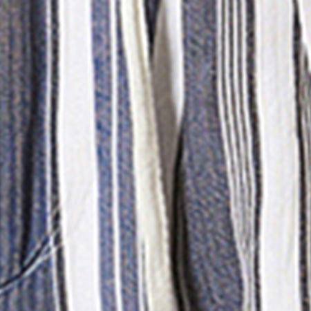 Isabel Marant Nirma short coton écru-bleu rayures