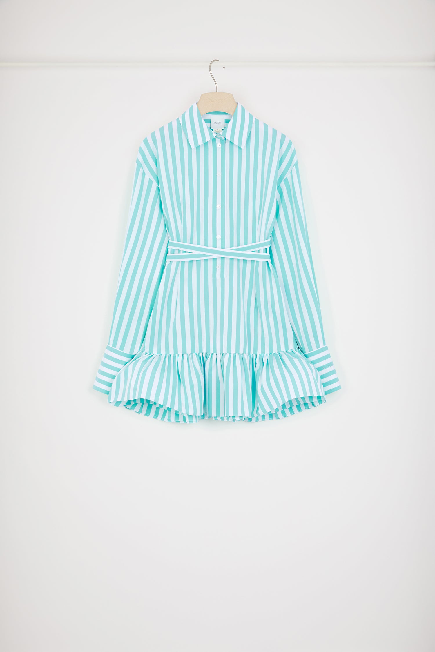 Patou DR136 P24DR13601685058 robe chemise verte rayures