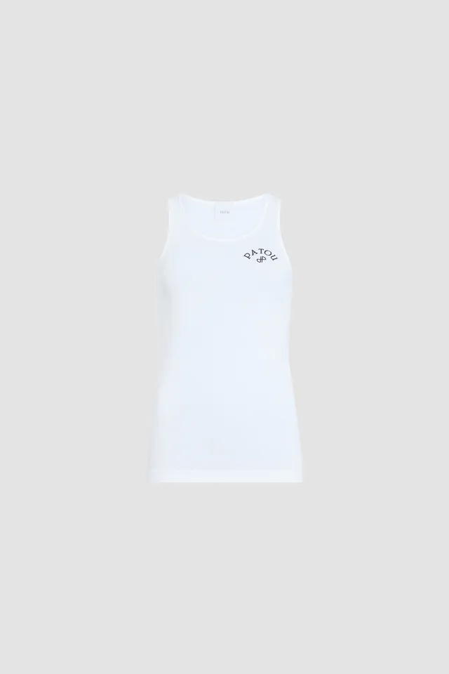 Patou JE210 débardeur blanc coton brodé logo XS-XL