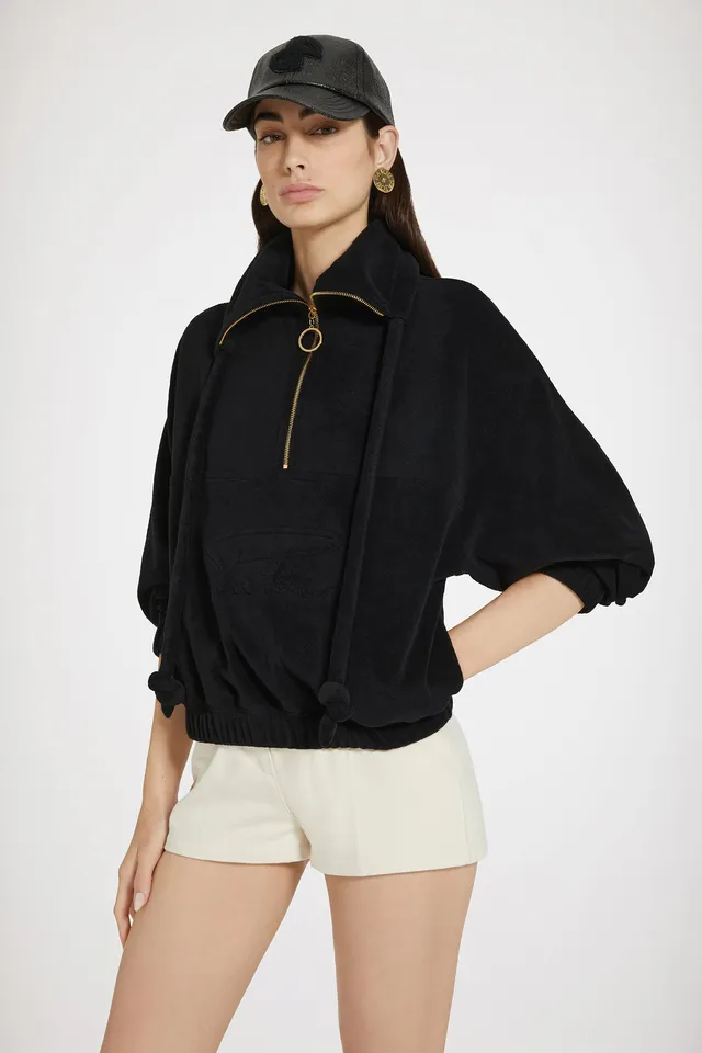 Patou JE102 sweat zippé noir coton bio