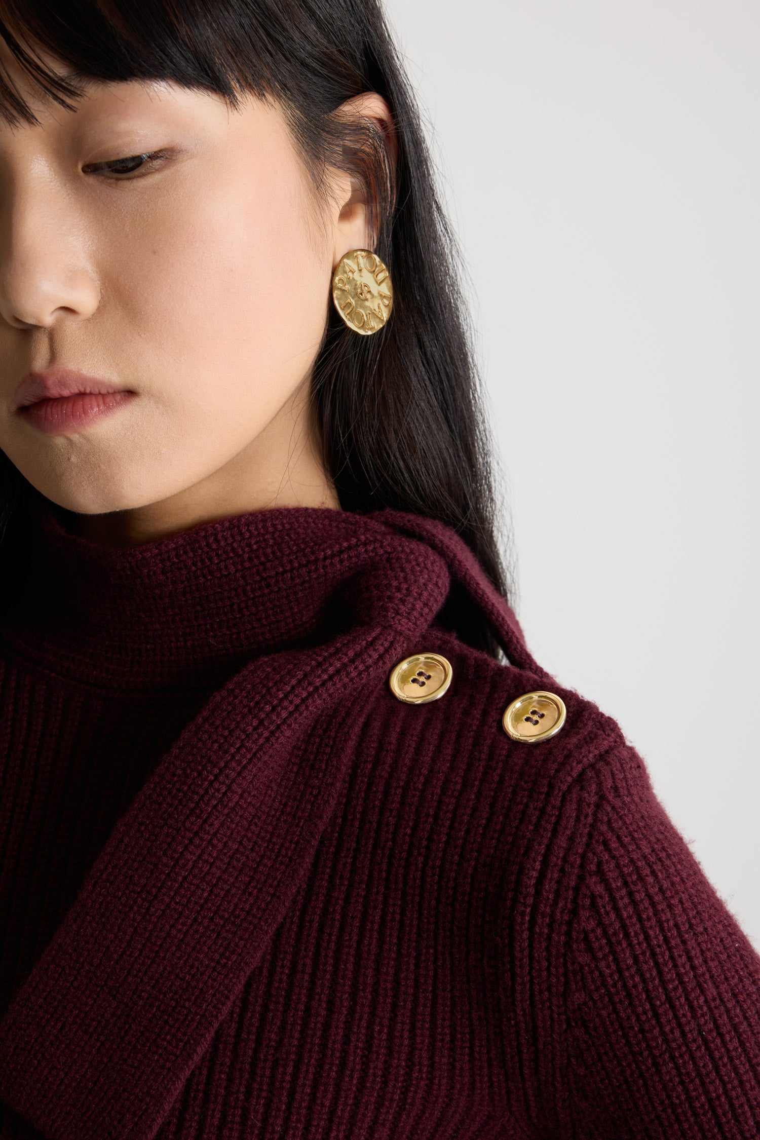 Patou KN263 pull laine cachemire rouge Vignola