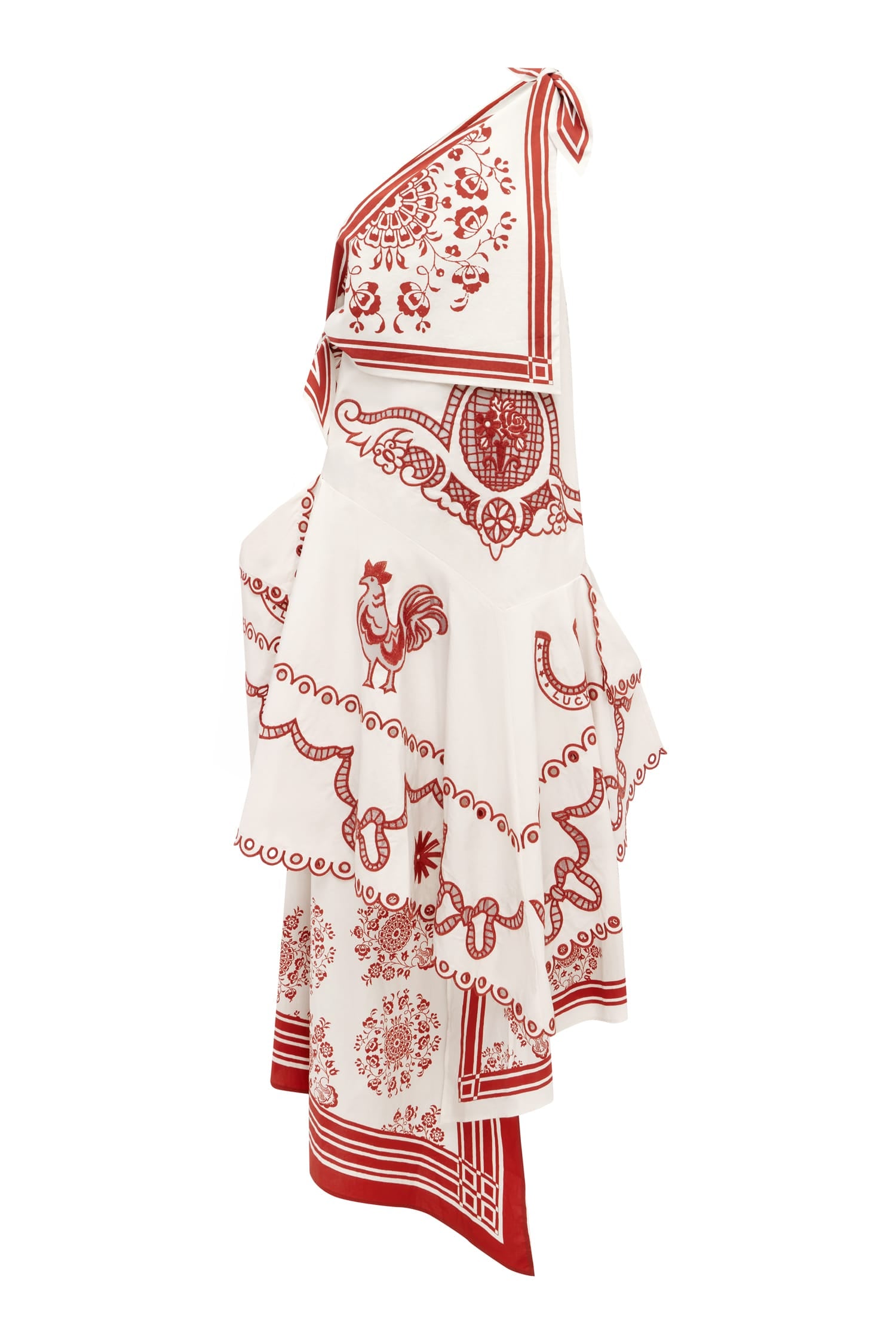 Alemäis Giddy Embroidered Midi Dress robe midi coton brodé