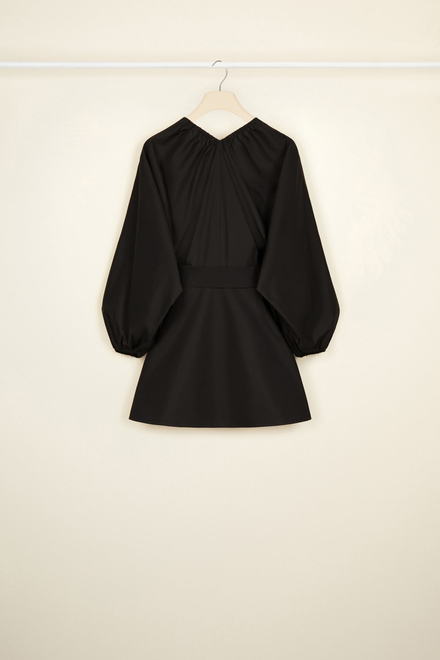 Patou robe mini coton bio ceinture noire 34