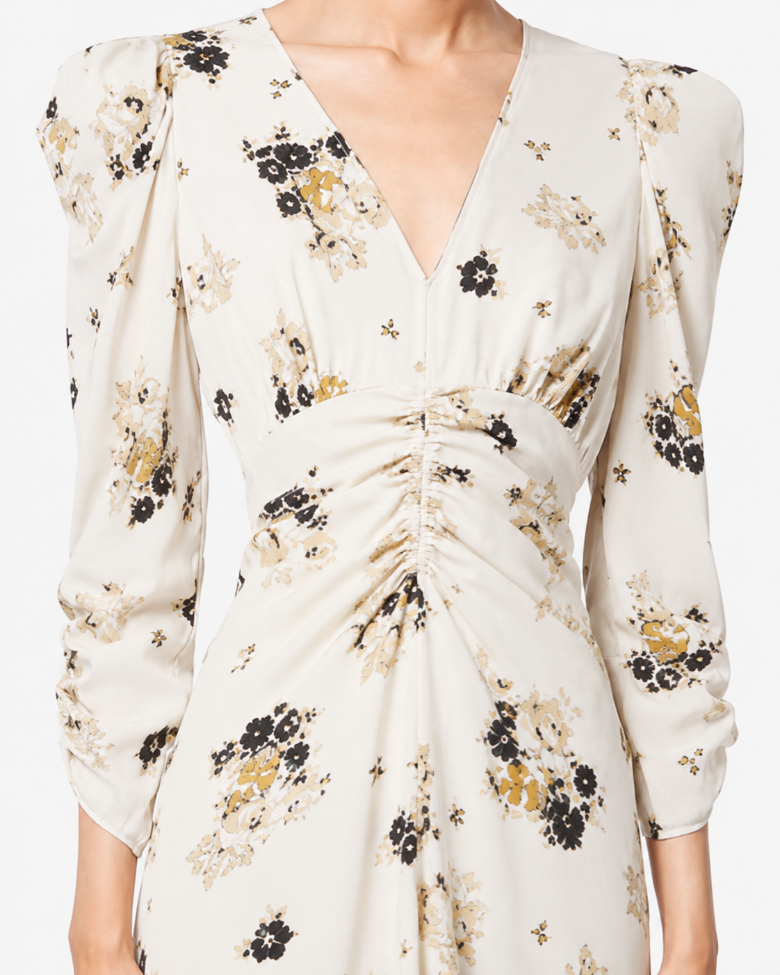 Isabel Marant Albini robe écru soie fleurie
