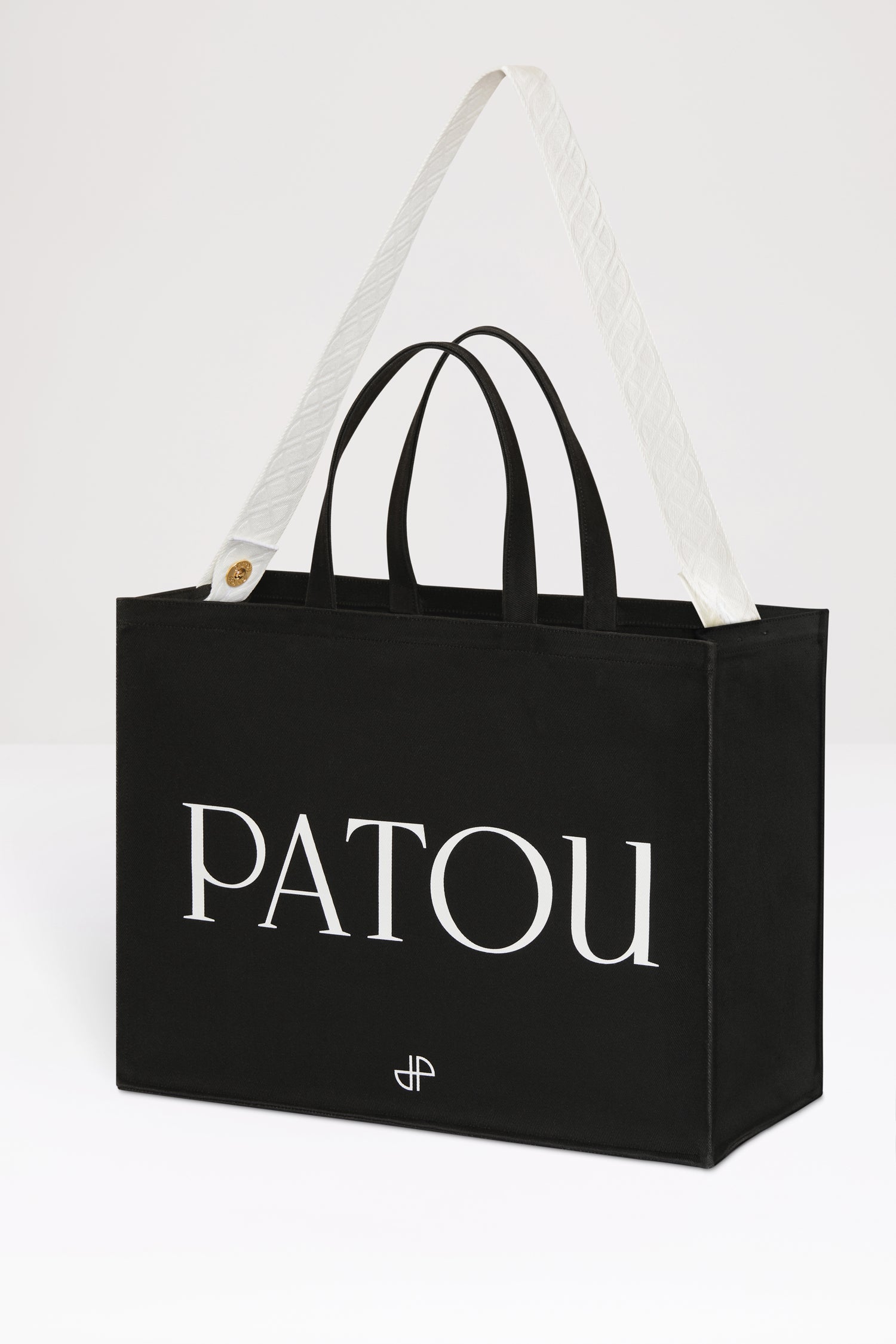 Patou P22AC0240076999B tote coton bio noir