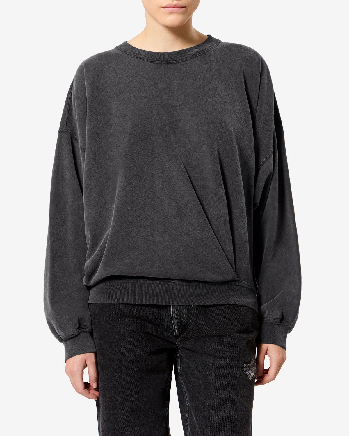 Isabel Marant Sauria sweat noir délavé coton