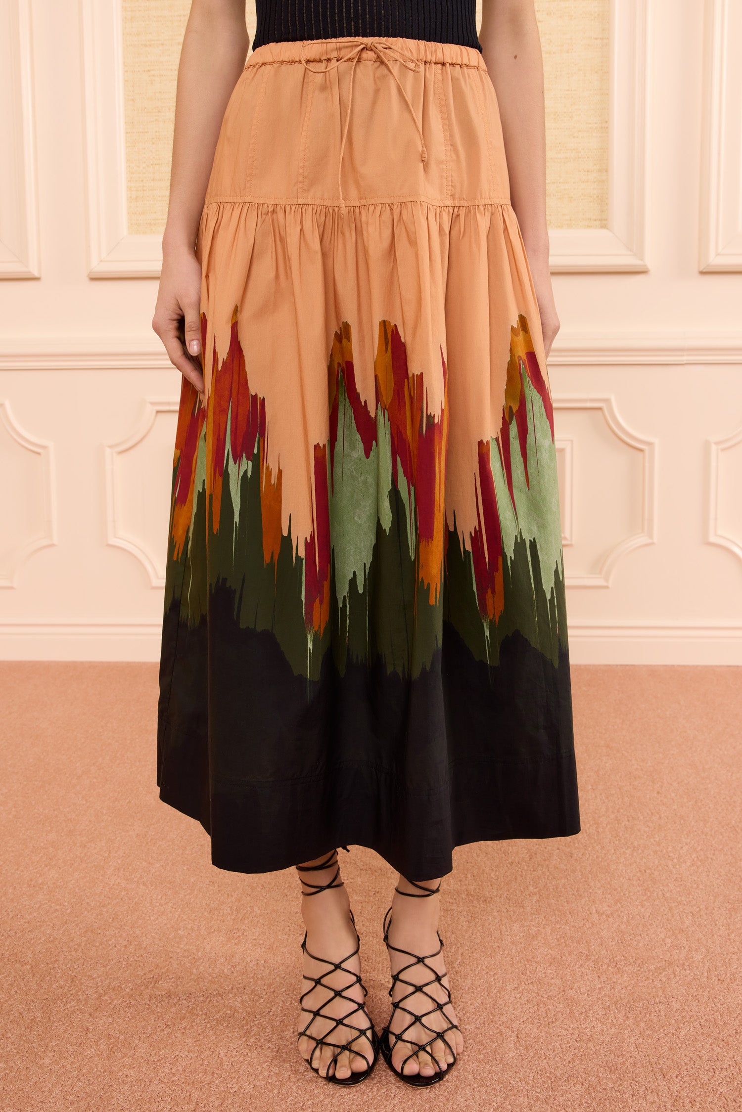Ulla Johnson Theodora PF260313 Jupe Agate fleurie midi