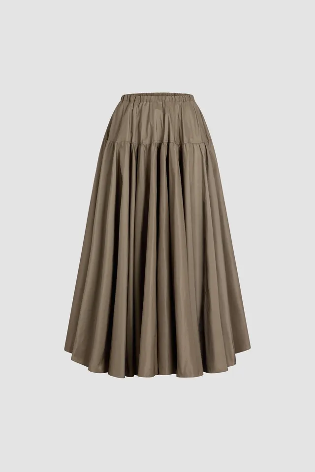 Patou SK080 jupe longue volume mocha faille